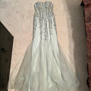 Camille La Vie Gown - Mint Green Corset Style